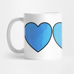 3 Blue Hearts Mug